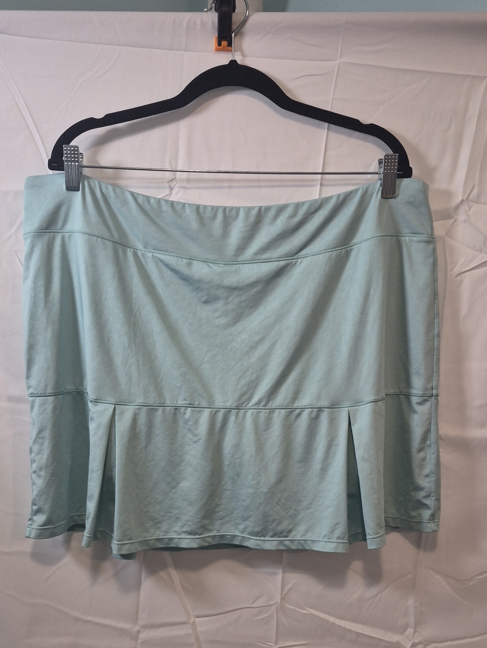 Women's Light Aqua Circle Skirt with Flounce